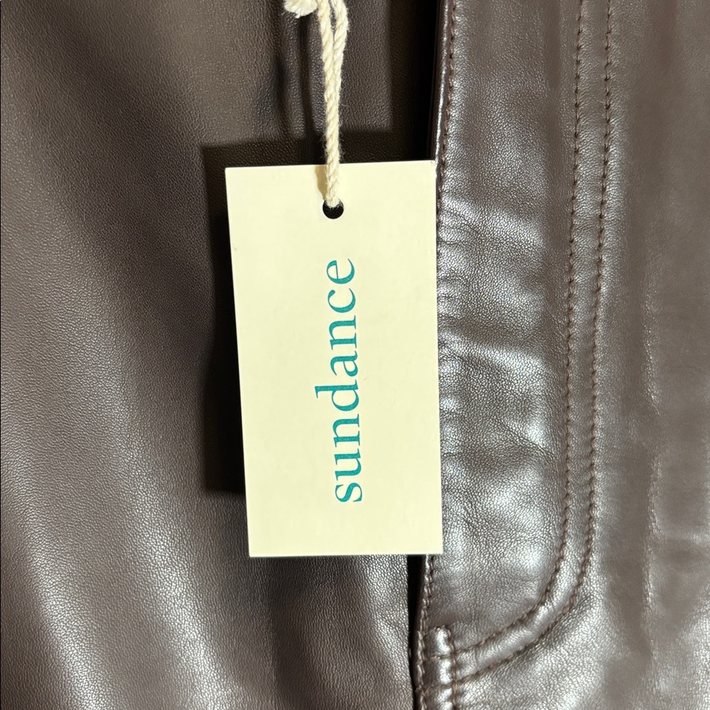 Sundance Women’s Brown Soft Leather Ankle Pants Sz. 32 - NWT - Picture 9 of 14
